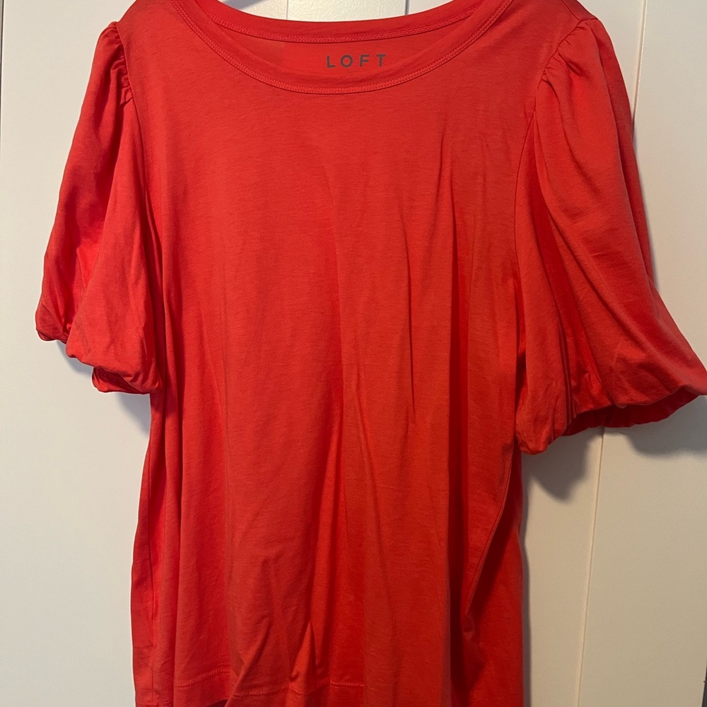 LOFT Bright Red Blouse